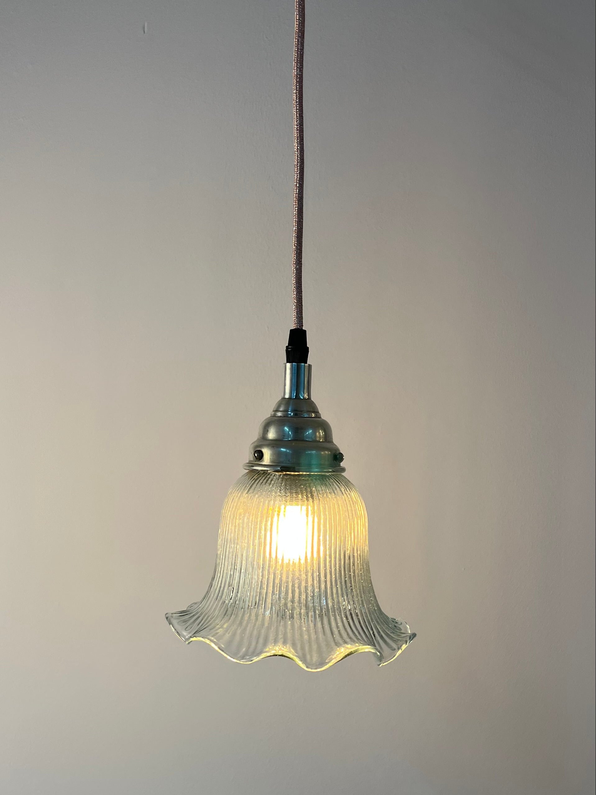 Blumenlampe Glas aus Dänemark