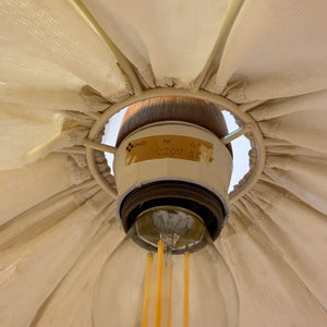 Stehlampe Maiglöckchen von Domus Teak und Rohseide