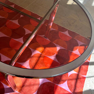 Ovaler Esstisch Rauchglas Chrom