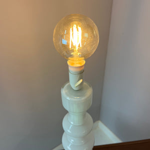 Tischlampe weiß Glas aus Dänemark