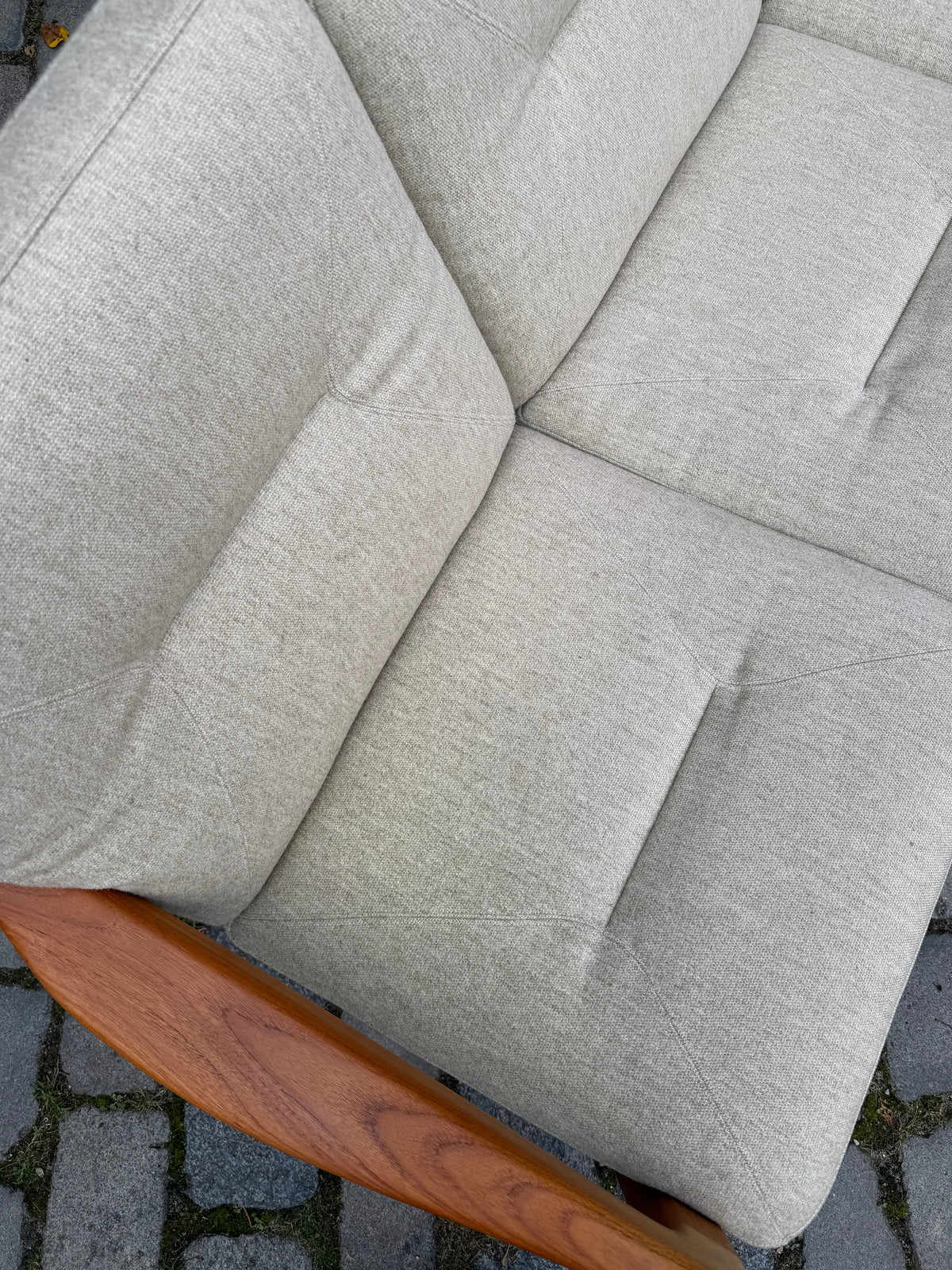 3-Sitzer Sofa Teak Wolle von Holstebro Møbelfabrik