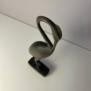 Kranich graugrün Holz aus Dänemark