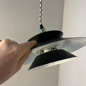 Lamellenlampe schwarz aus Dänemark