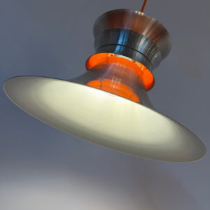 Hängelampe silber orange aus Dänemark