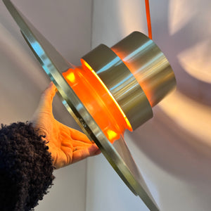 Lamellenlampe Trava grün orange von Carl Thore für Granhaga