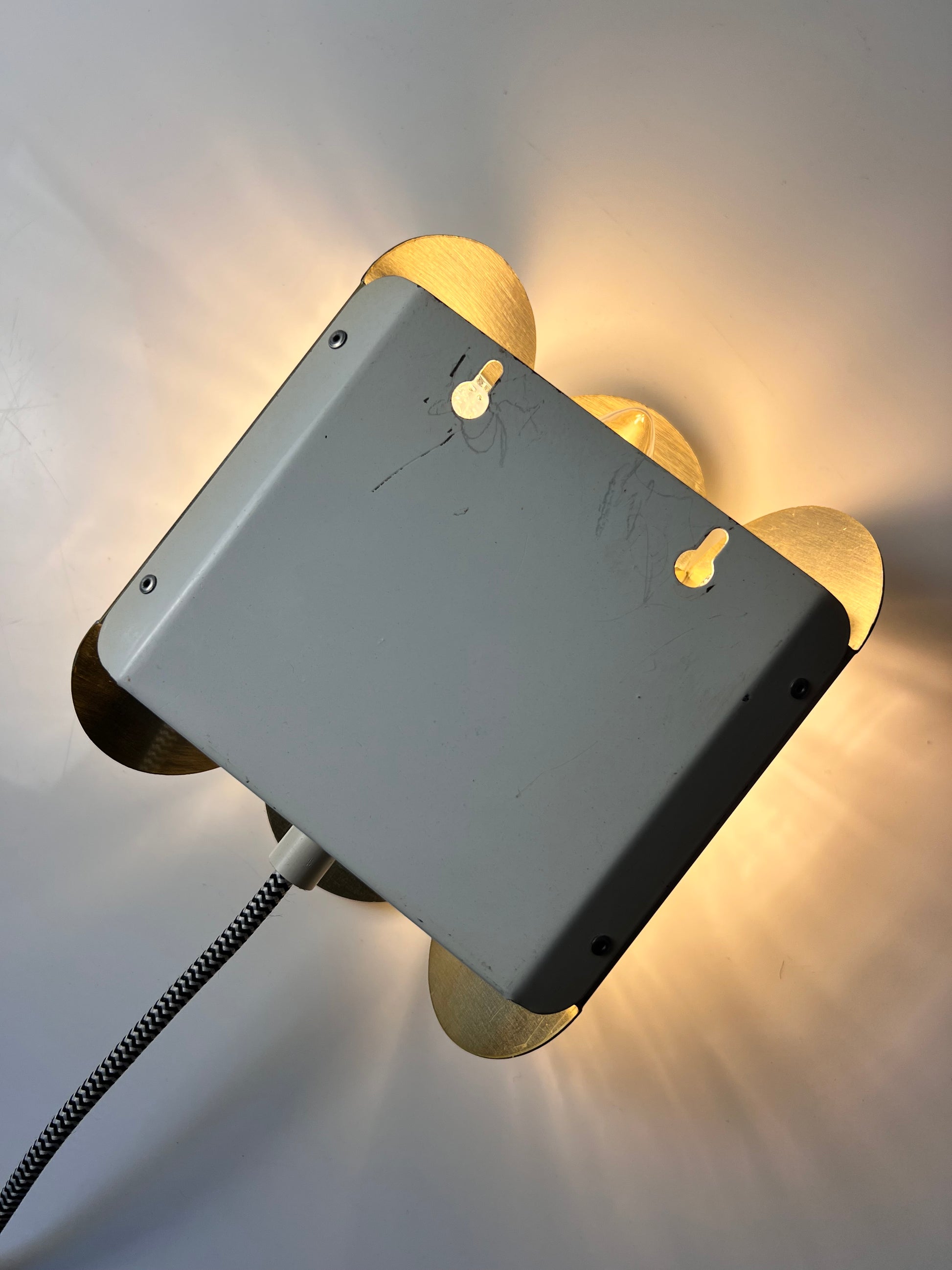 Wandlampe Messing Glas von Vitrika