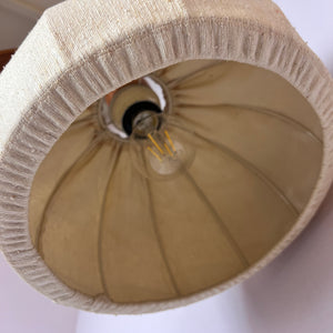 Stehlampe Teak und Seide von DOMUS