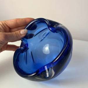 Aschenbecher blau Glas