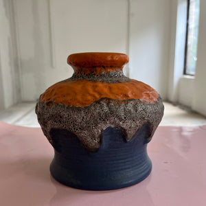 Vase 644-15 Fat Lava orange blau von Dümler & Breiden