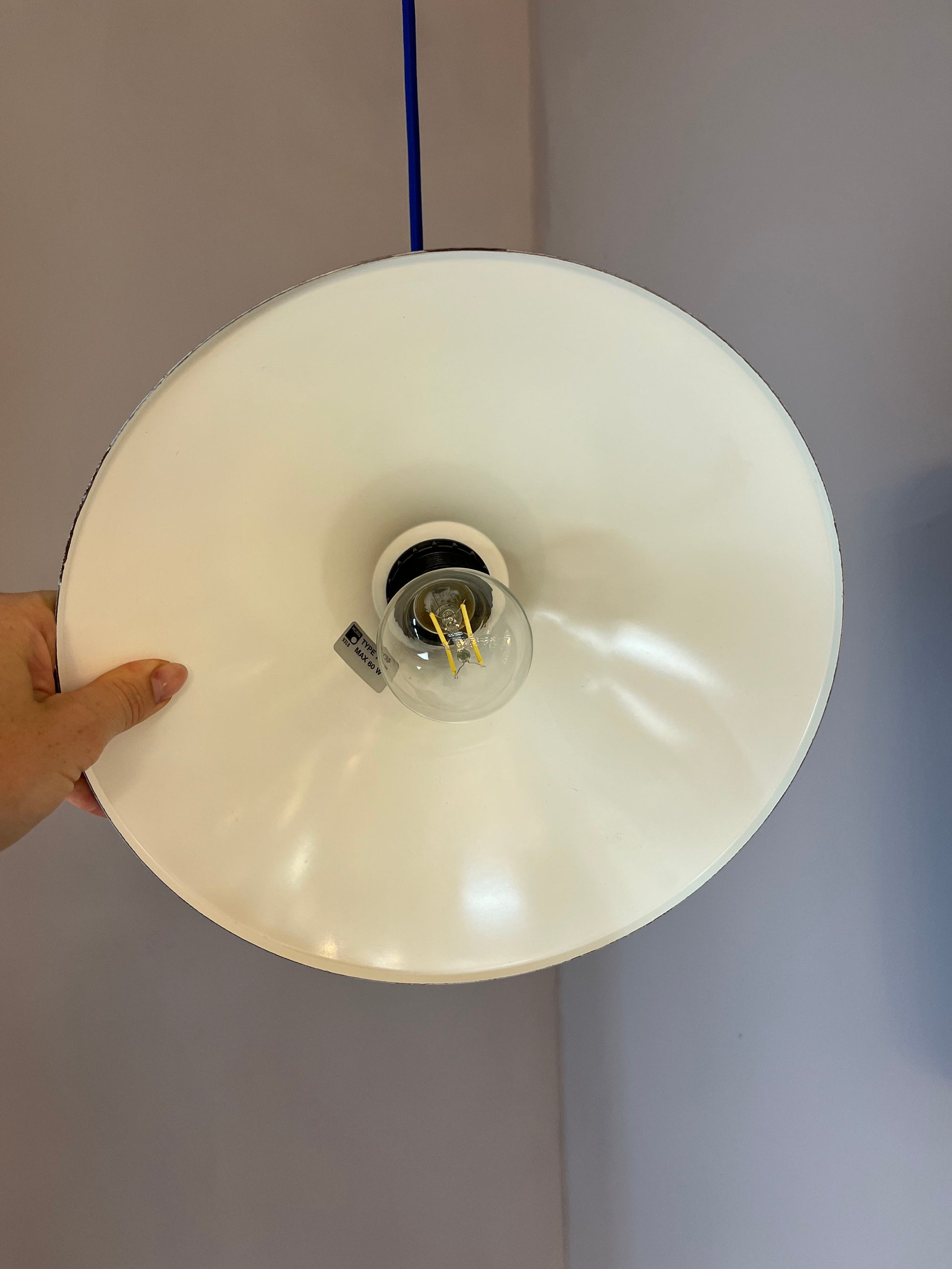 Metalllampe HORN blau aus Dänemark
