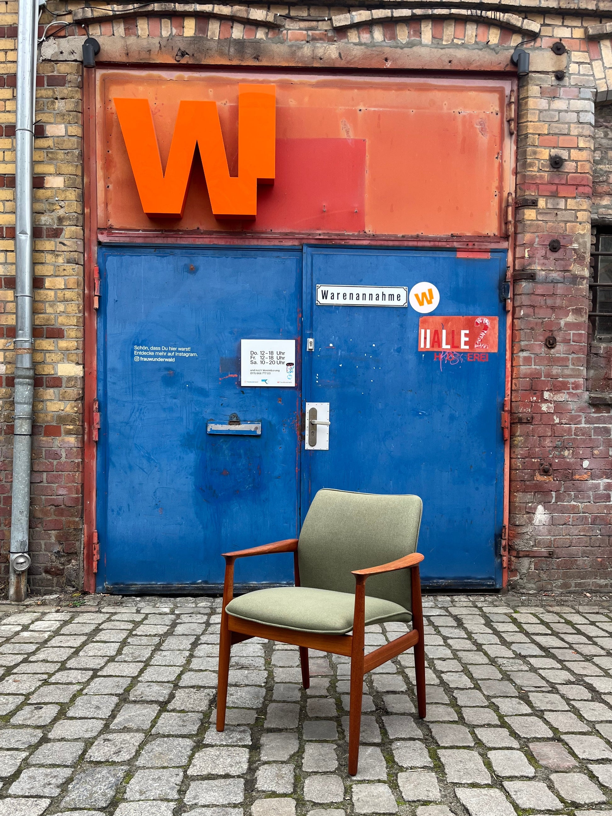 Sessel neu gepolstert grün Teak von Grete Jalk für Glostrup Møbelfabrik