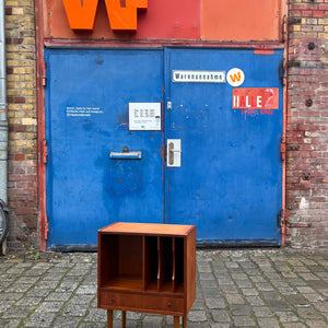 Schalplatten Regal Teak mit Schublade