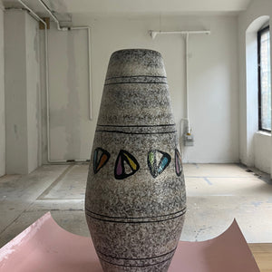 Bodenvase 613-60 weißgrau von Bay Keramik West Germany