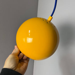 Kugellampe neu lackiert gelb aus Dänemark