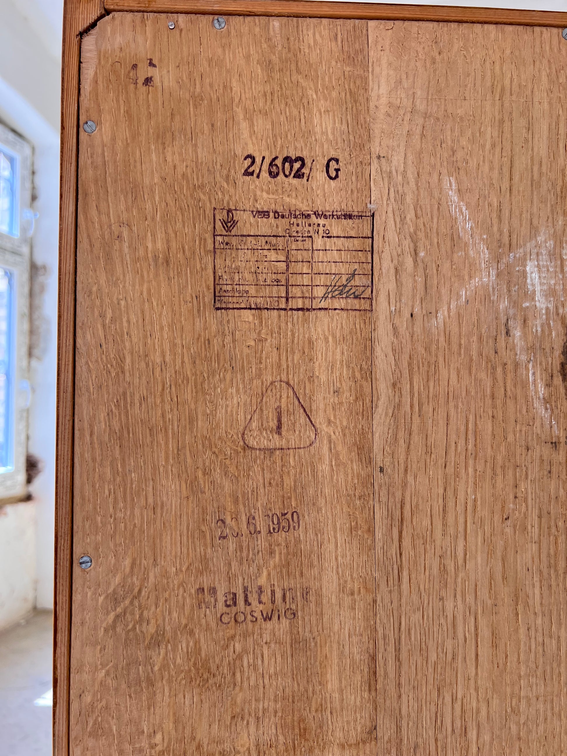 Highboard / Wohnzimmerschrank Typ 602/G Esche von Hellerau aus 1959