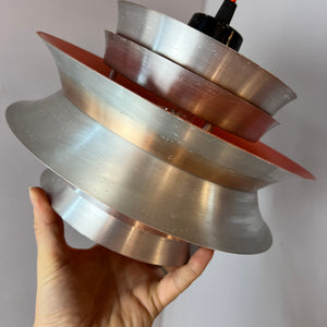 Lamellenlampe orange Chrom von Carl Thore