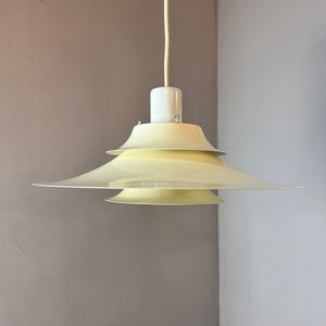 Dänische Lamellenlampe cremeweiss