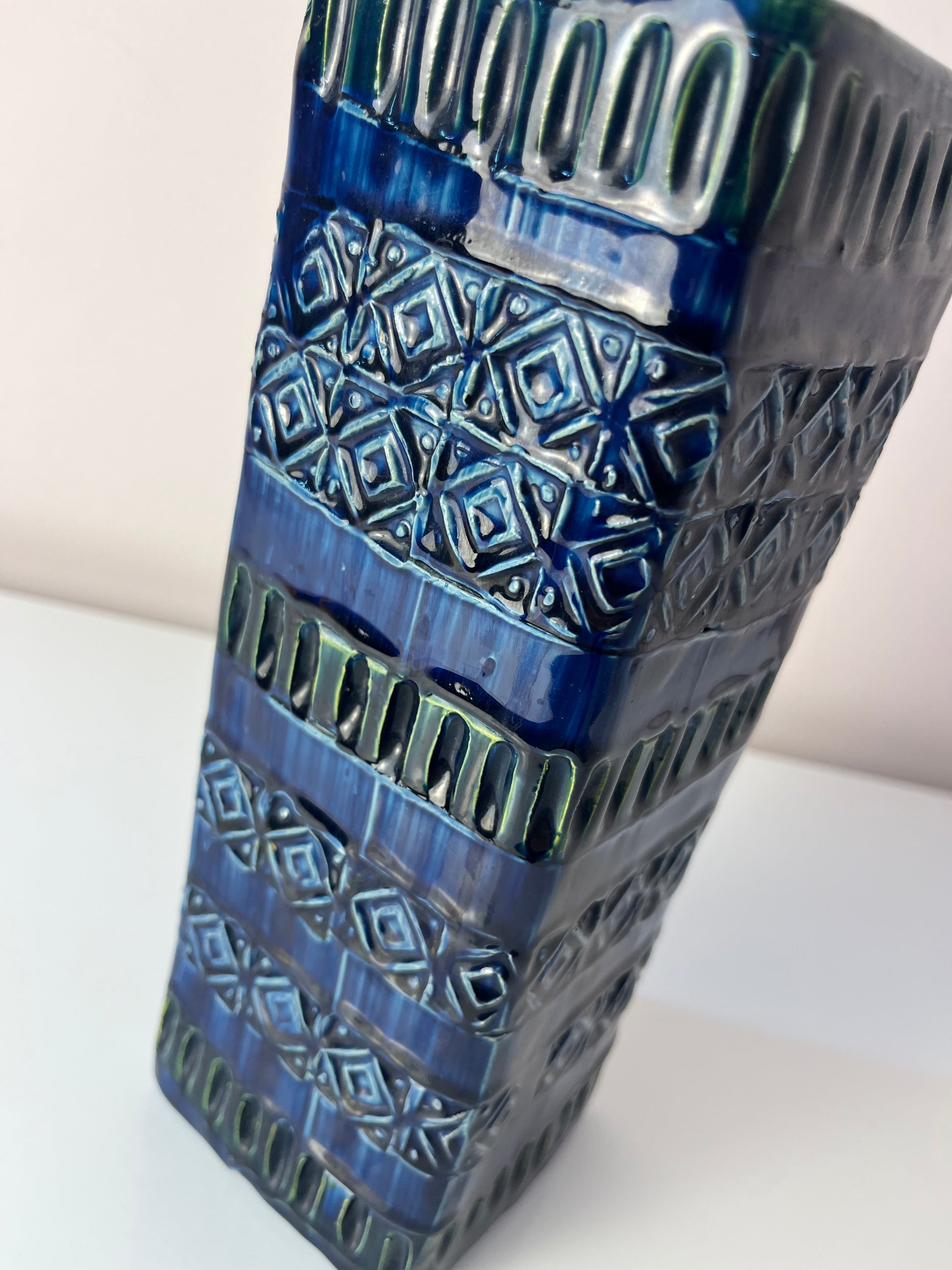 Vase Serie Rimini Blu von Aldo Londi für Bitossi