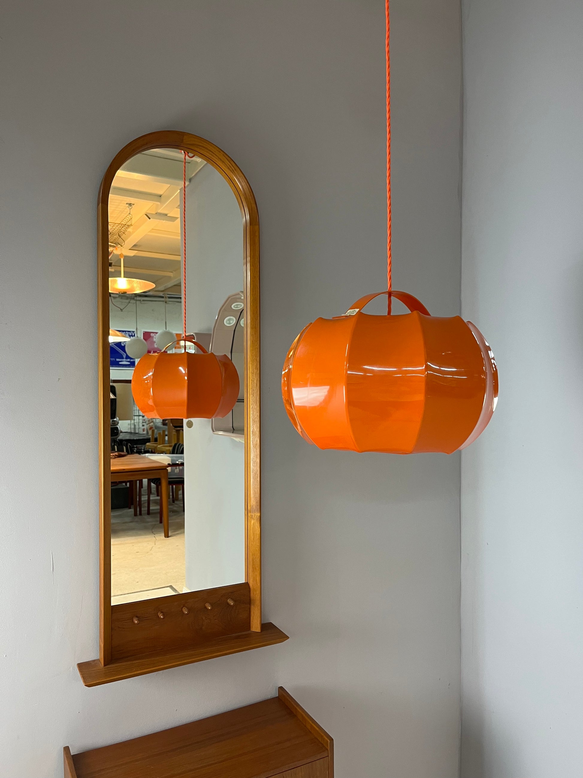Hängelampe orange Kunststoff von Ilka Plast