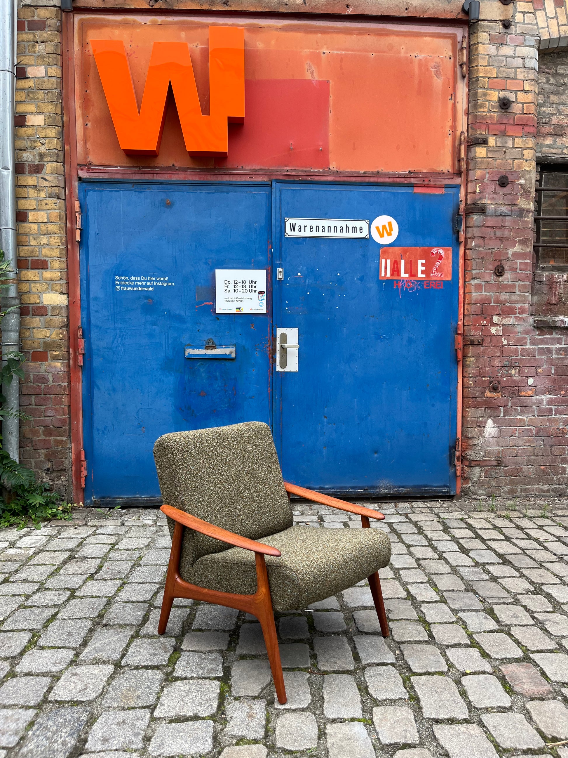 Sessel oliv Teak aus Dänemark