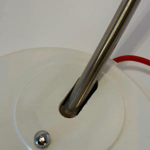 Schreibtischlampe weiß Metall von Helion - VEB Leuchtenbau Arnstadt