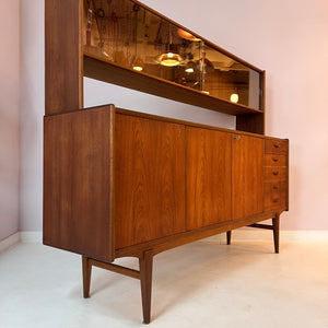 Sideboard Teak mit Vitrinenaufsatz aus Schweden