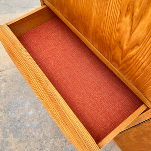 Highboard / Wohnzimmerschrank Typ 602/G Esche von Hellerau aus 1959