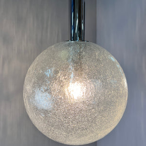 Hängelampe Größe L Einschlussglas Chrom von Doria