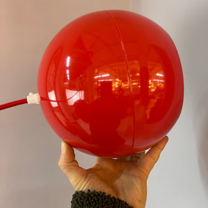 Kugellampe rot Kunststoff