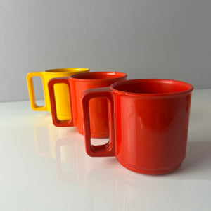 Set: 6x Tasse gelb rot orange von Rosti Mepal