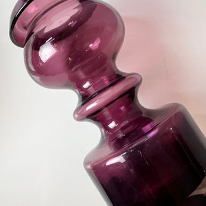 Antik Vase Pompadour weinrot von Nanny Still für Riihimäen Lasi