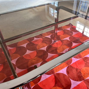 Ovaler Esstisch Rauchglas Chrom