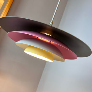 Lamellenlampe neu lackiert pink grau