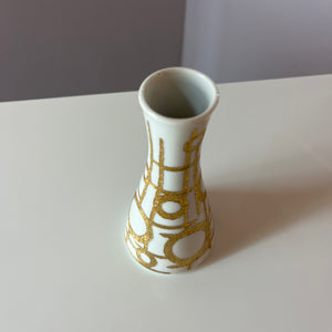 Vase weiß gold von Vera Kristansen für Lilien Porzellan