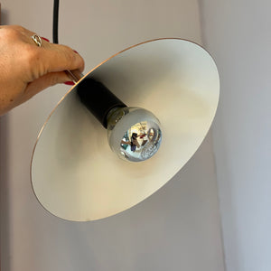 Trichterlampe Kupfer mit silbernen Akzenten