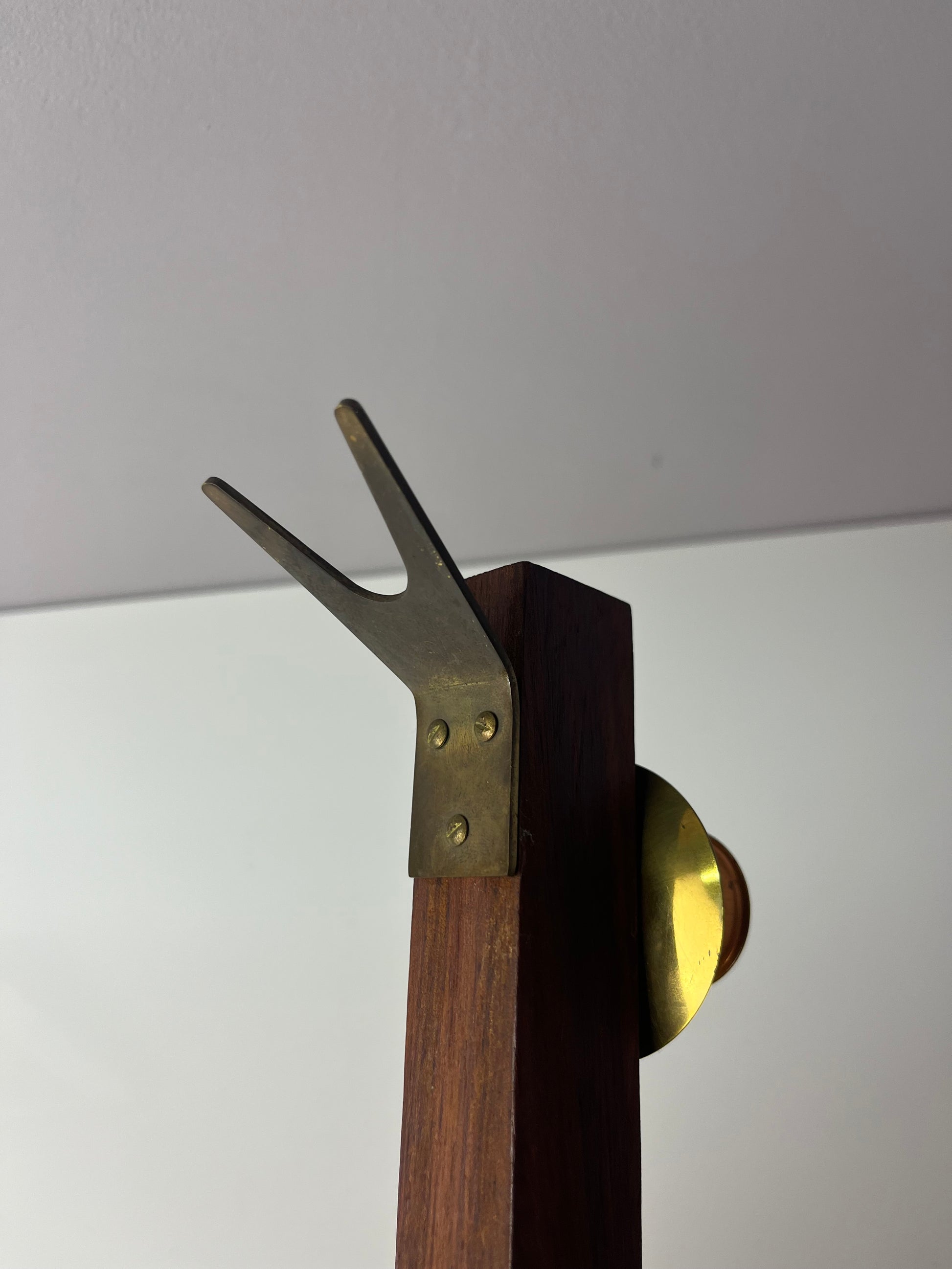 Kerzenständer Teak Messing