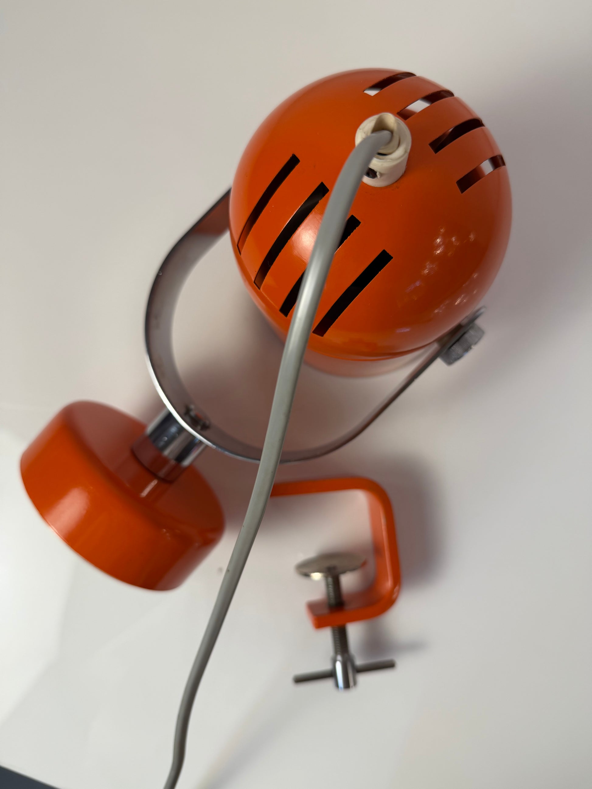 Klemmlampe / Wandlampe Combi Lux orange Chrom von Stanislav Indra für Lidokov Boskovice