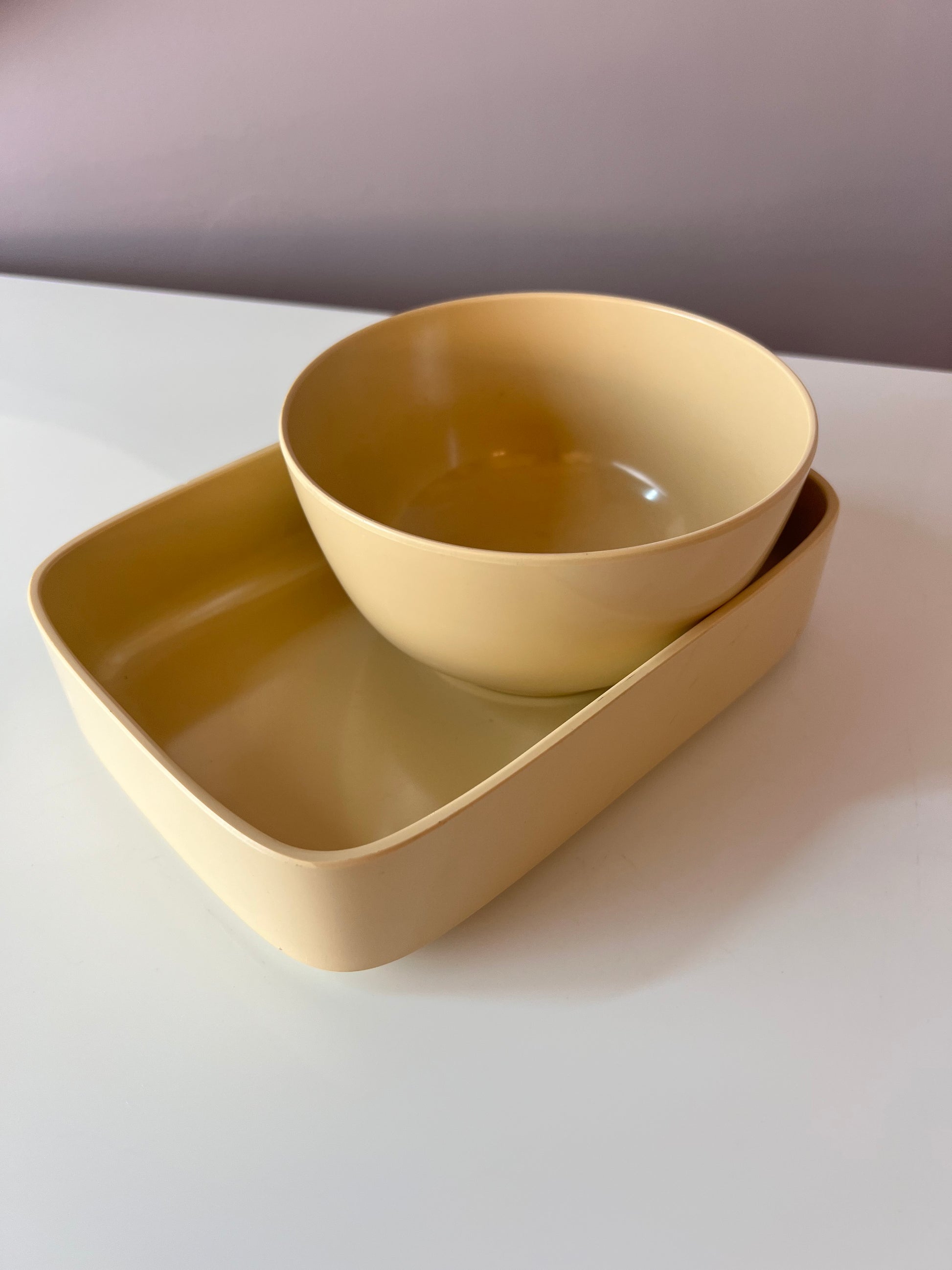 Set: 2 Schalen Mepa Service creme von Falle Uldall für Rosti