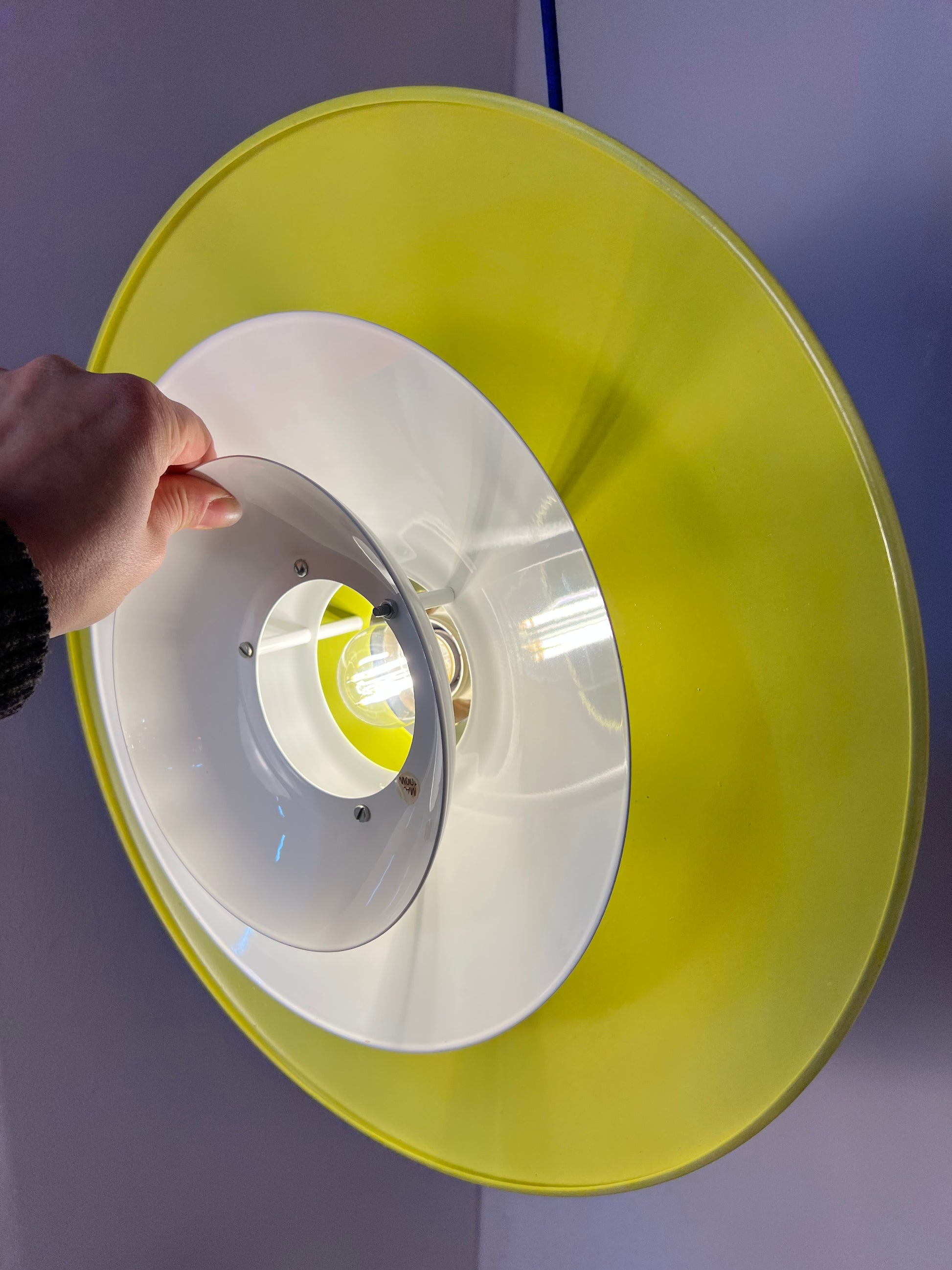 Lamellenlampe teils neu lackiert aus Dänemark