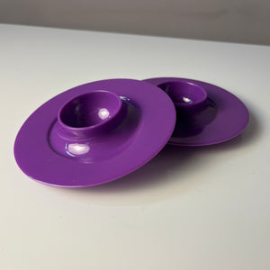 Set: 2x Eierbecher lila stapelbar