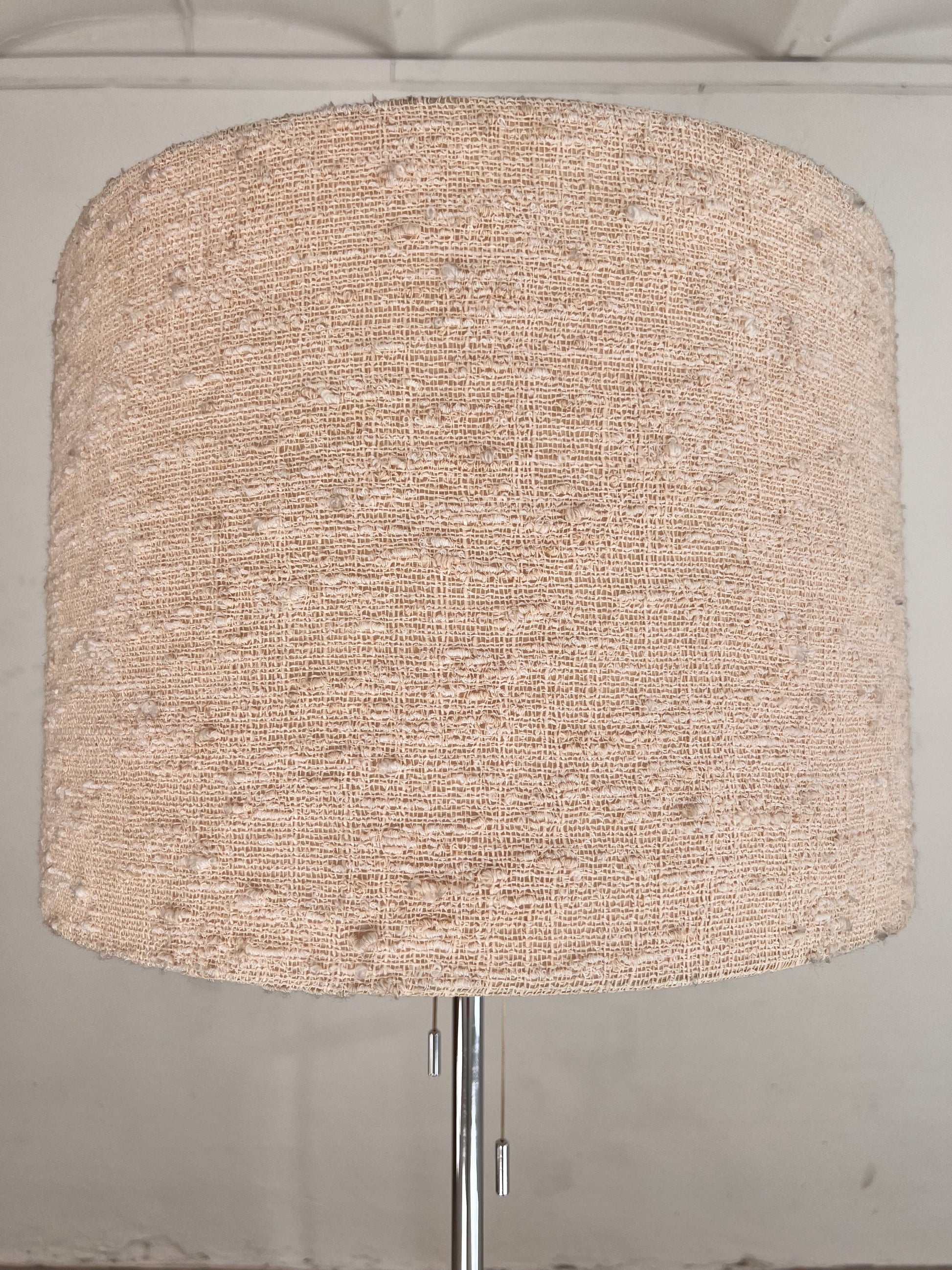 Stehlampe Chrom mit Stoff-Schirm von STAFF