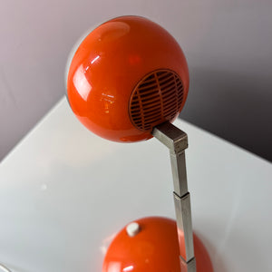 Schreibtischlampe orange mit Teleskoparm von Eichhoff Werke