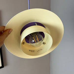 Lamellenlampe Modell Garda lila weiß von Design Light