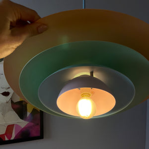 Lamellenlampe neu lackiert Peach Pastell