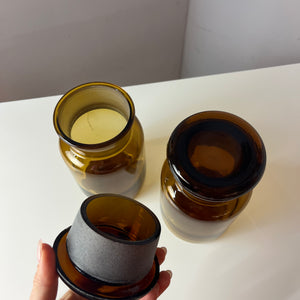 Set: 2x Apothekerglas braun