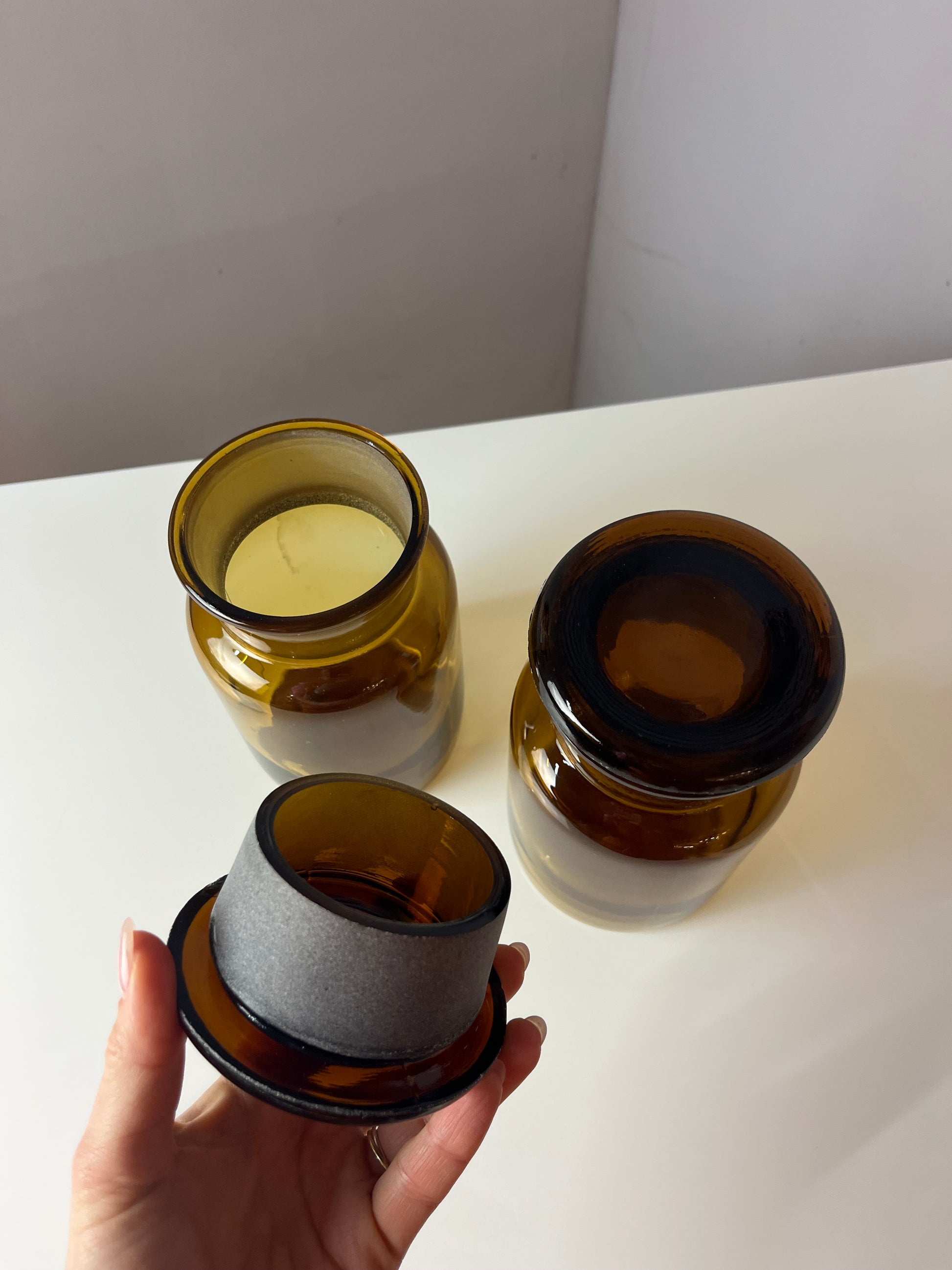 Set: 2x Apothekerglas braun