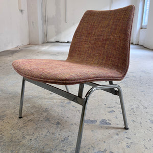 Sessel Lufthavnsstol orange Chrom von Anden Arkitekt für Duba Møbelindustri