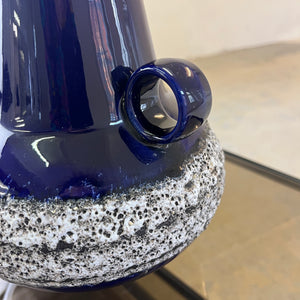 Vase 408-30 Fat Lava Königsblau von Fohr Keramik