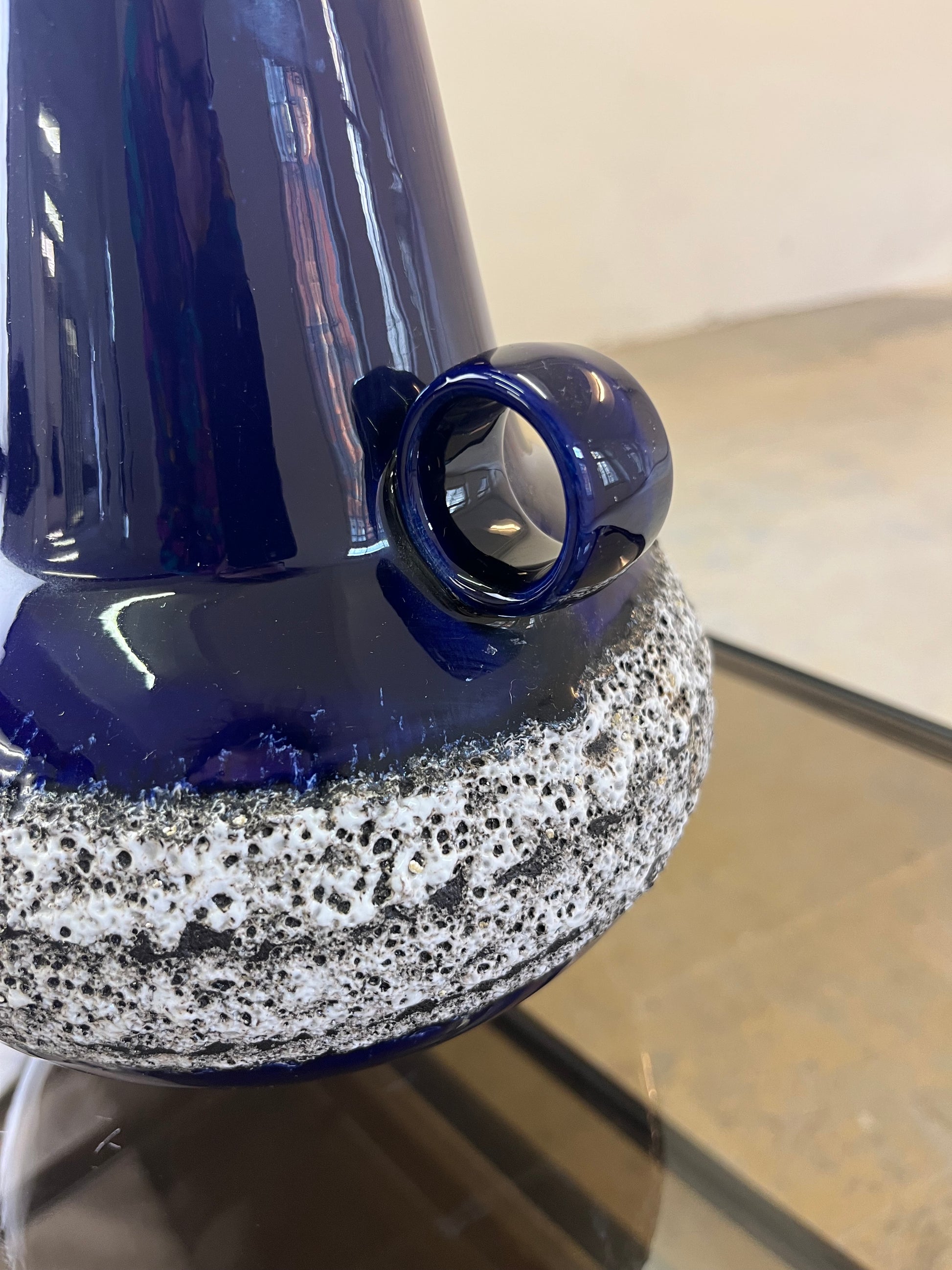 Vase 408-30 Fat Lava Königsblau von Fohr Keramik