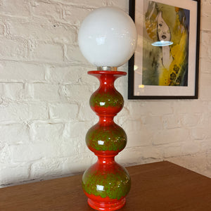 Tischlampe rot grün Bubble Keramik von Kaiser Leuchten